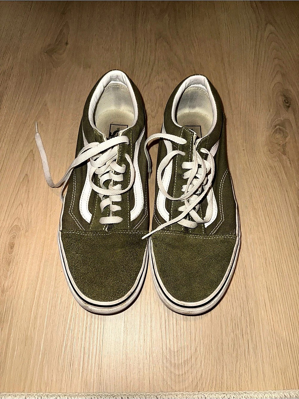 Vans Old Skool Green & White Sneakers